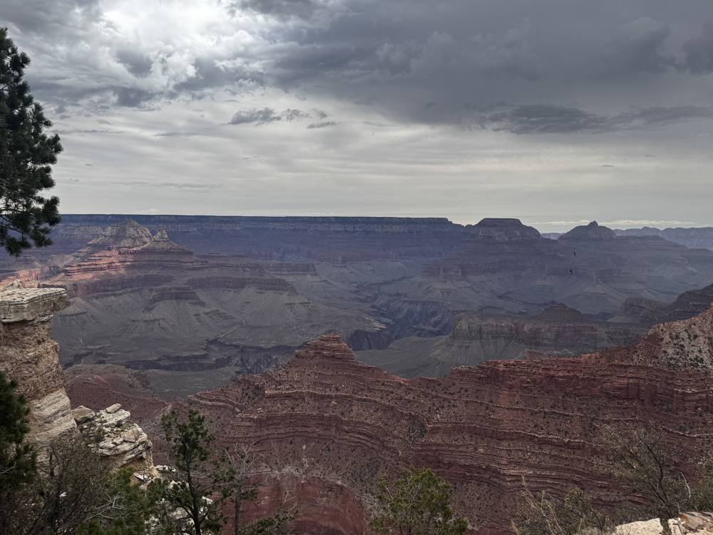 Dark monsoon clouds over the Grand Canyon
