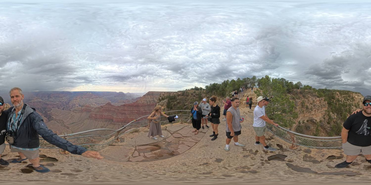360 panorama of the crew on the South Rim